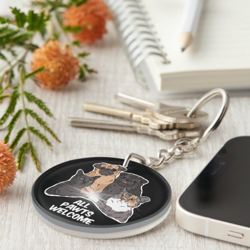 All Pawts Welcome Keychain