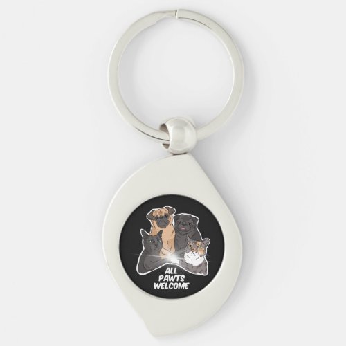 All Pawts Welcome Keychain