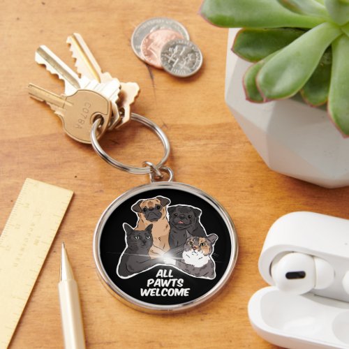 All Pawts Welcome Keychain