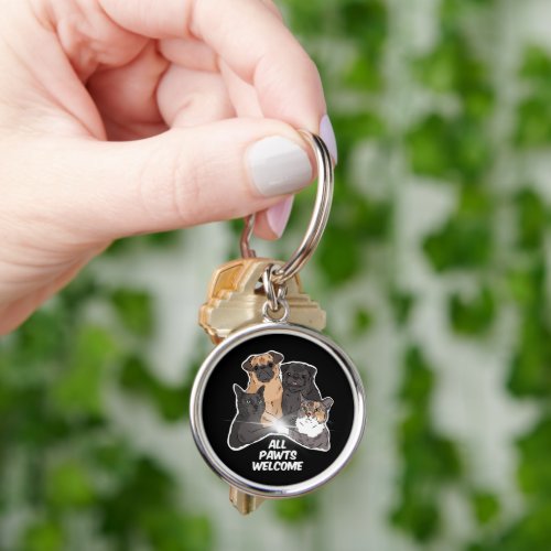 All Pawts Welcome Keychain