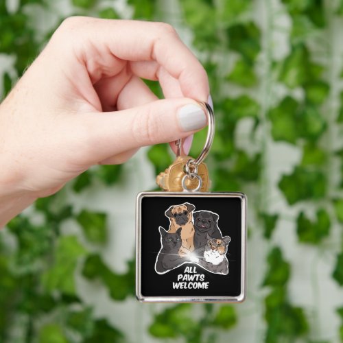 All Pawts Welcome Keychain