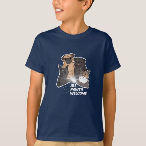 All Pawts Welcome Kids Basic T_Shirt