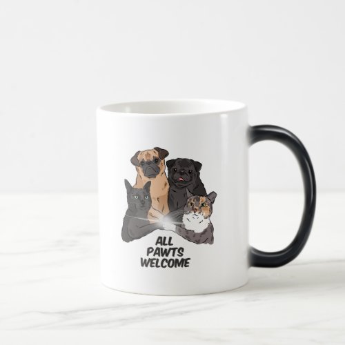 All Pawts Welcome Morphing Mug 11 oz Magic Mug