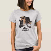 All Pawts Welcome Women's Basic T-Shirt