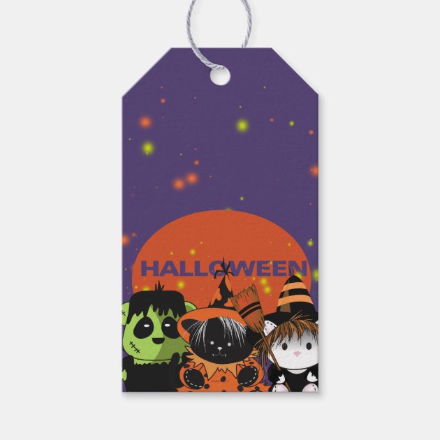 ALL PETS MONSTERS HALLOWEEN  GIFT TAG