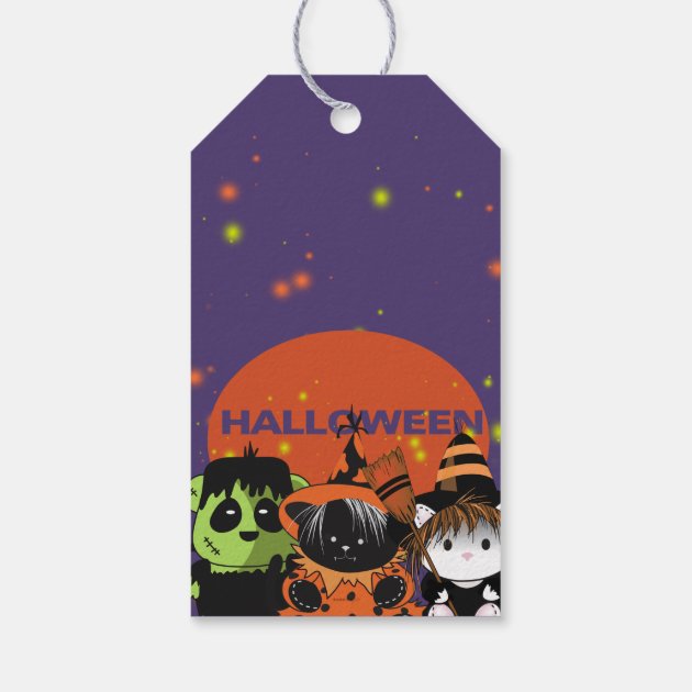 ALL PETS MONSTERS HALLOWEEN  GIFT TAG