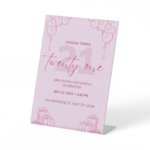 All Pink Birthday Pedestal