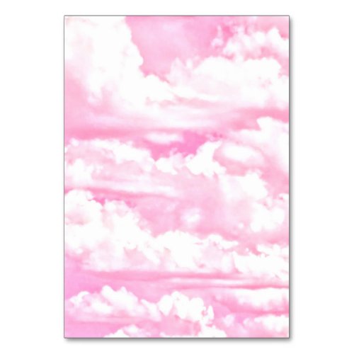 All Pink Festive Cloudy Decor Table Number