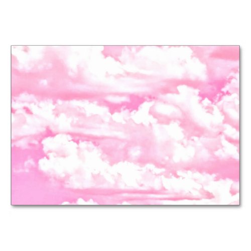 All Pink Festive Cloudy Decor Table Number