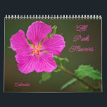 All Pink Flowers Photographic Calendar<br><div class="desc">This pretty calendar features my original photographic art, which is my photographs of pink flowers. Each page of flowers had the identification to the type of flower it is. The calendars are high quality and vibrant. You may choose other sizes and other options if desired. This pretty floral calendar would...</div>