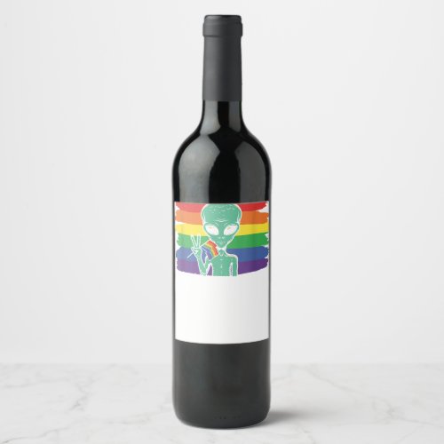 All places should be safe spaces _ LGBT ally pride Wine Label