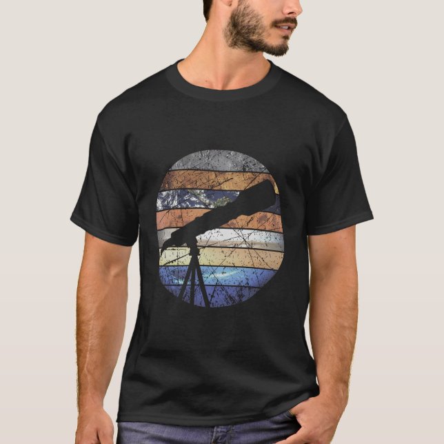 All Planets Solar System Telescope Astronomy T-Shirt (Front)