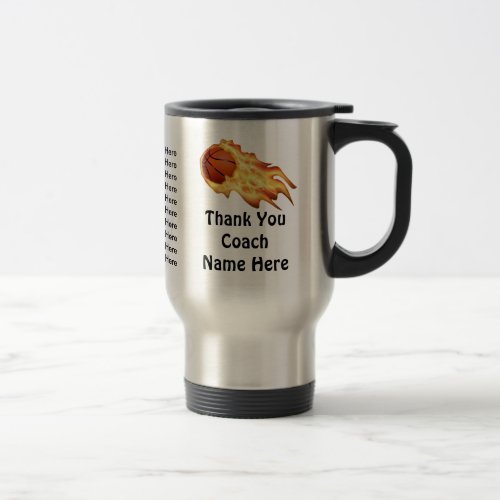 All Players Name on Basketball Coach Coffee Mugs