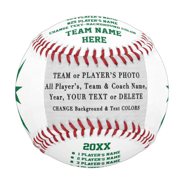 All Player's Name, Personalized, PHOTO BASEBALL (Front)