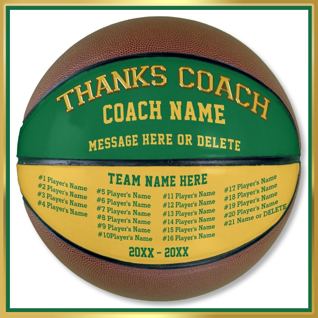 All Players Names Personalized Basketball Ball (Custom Basketball Ball. Good gifts for basketball coaches. Basketball coach appreciation gifts, Name)