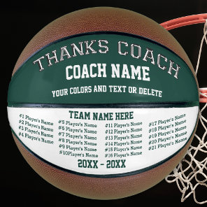 All Players, Team Colors on Basketball Coach Gifts