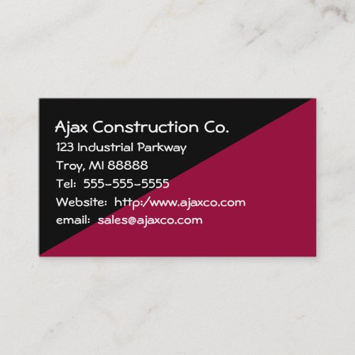 All Purpose 2-Tone Black and Brown Business Card