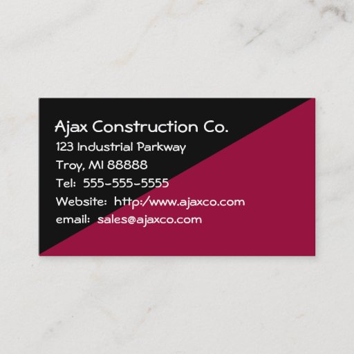 Customizable All Purpose 2-Tone Black and Brown Business Card