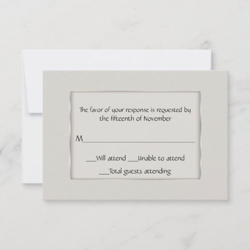 All Purpose Ecru and Silver Response Card