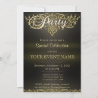All Purpose | Gold Ornamental Invitation