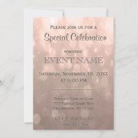 All Purpose | Peach Bokeh Invitation