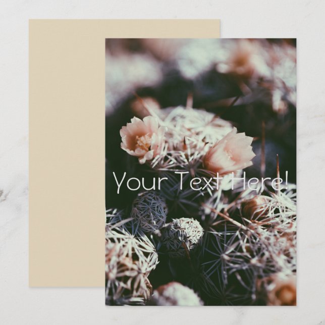 All Purpose Personalized Cactus Invitation Card (Front/Back)