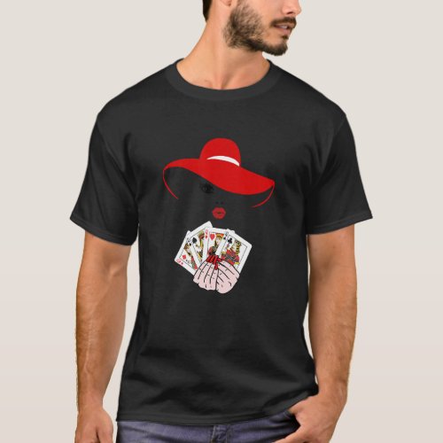 All Queens Poker Player Playing Card Fashion Four  T_Shirt