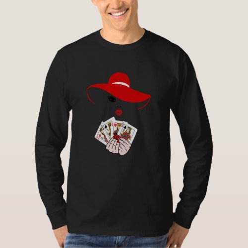 All Queens Poker Player Playing Card Fashion Four  T_Shirt