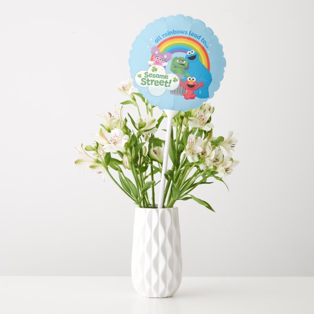 All Rainbows Lead to Sesame Street Balloon (Vase)
