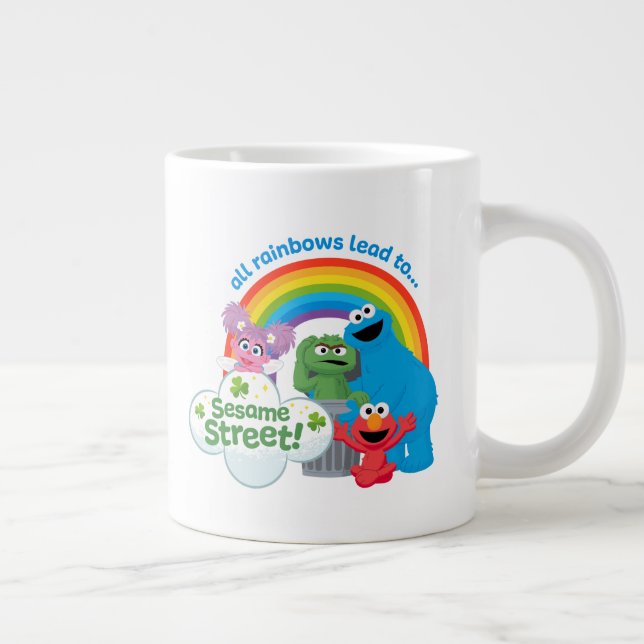 All Rainbows Lead to Sesame Street Giant Coffee Mug (Right)