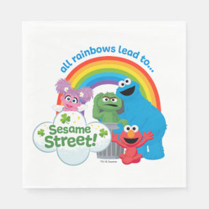 All Rainbows Lead to Sesame Street Napkins