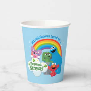 All Rainbows Lead to Sesame Street Paper Cups