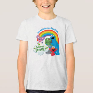 All Rainbows Lead to Sesame Street Tri-Blend Shirt