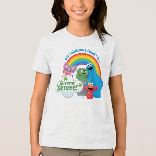 All Rainbows Lead to Sesame Street Tri_Blend Shirt