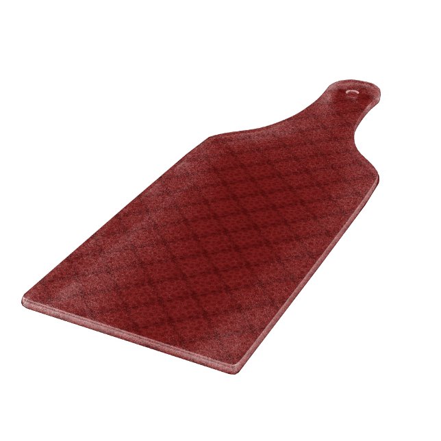 All Red Apple Pattern Glass Paddle  Cutting Board (Corner)