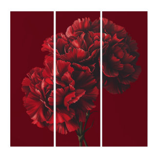 All Red Carnation Triptych