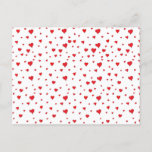 All red hearts Postcard