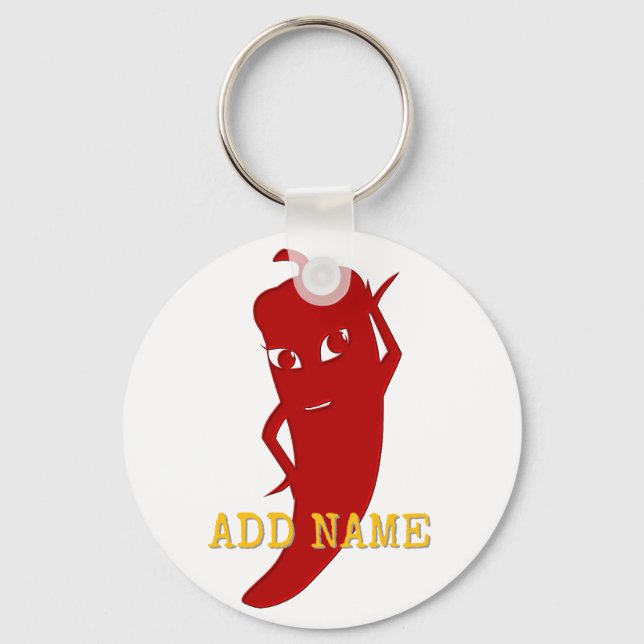 All Red Hot Pepper Diva Keychain (Front)