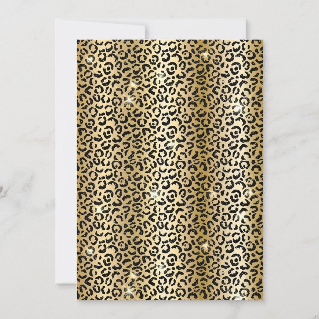 All Red Party Leopard Birthday Invitation