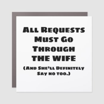 All Requests Wife Car Magnet by BlakCircleGirl at Zazzle