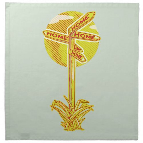 All roads lead home cloth napkin