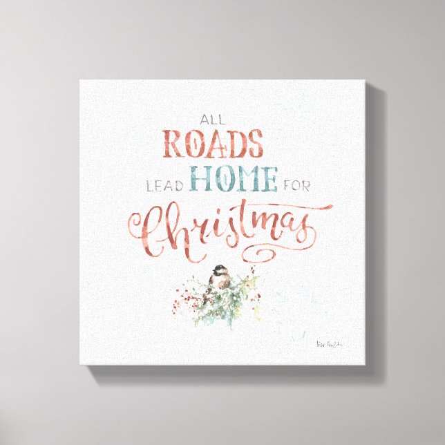 All Roads Lead Home for Christmas Canvas Print (Front)