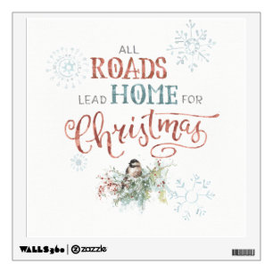 All Roads Lead Home for Christmas Wall Decal