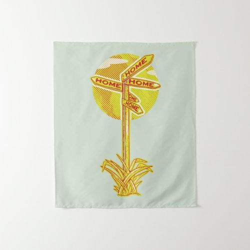 All roads lead home tapestry