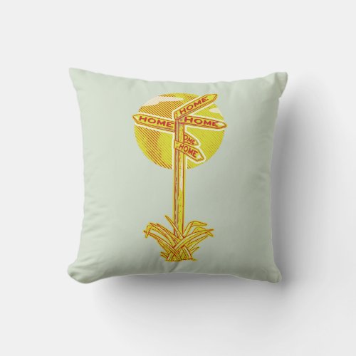 All roads lead home throw pillow