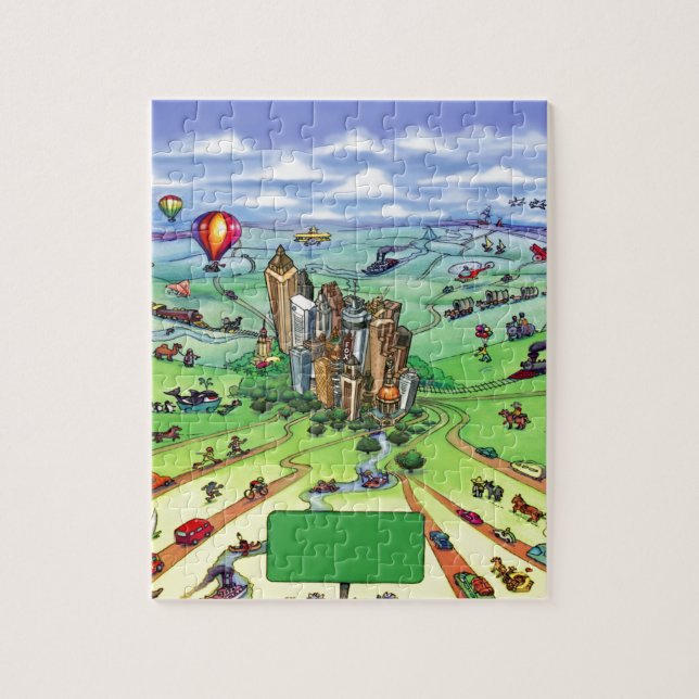 All Roads lead to Atlanta Georgia Jigsaw Puzzle (Vertical)