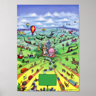 All Roads lead to Austin Texas Poster