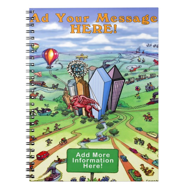 All Roads lead to Dallas Texas Notebook (Front)