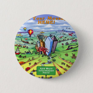 All Roads lead to Dallas Texas Pinback Button