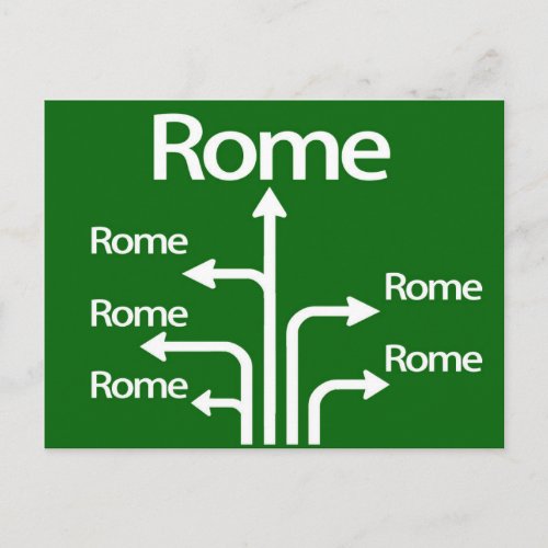 All roads lead to Rome Postcard